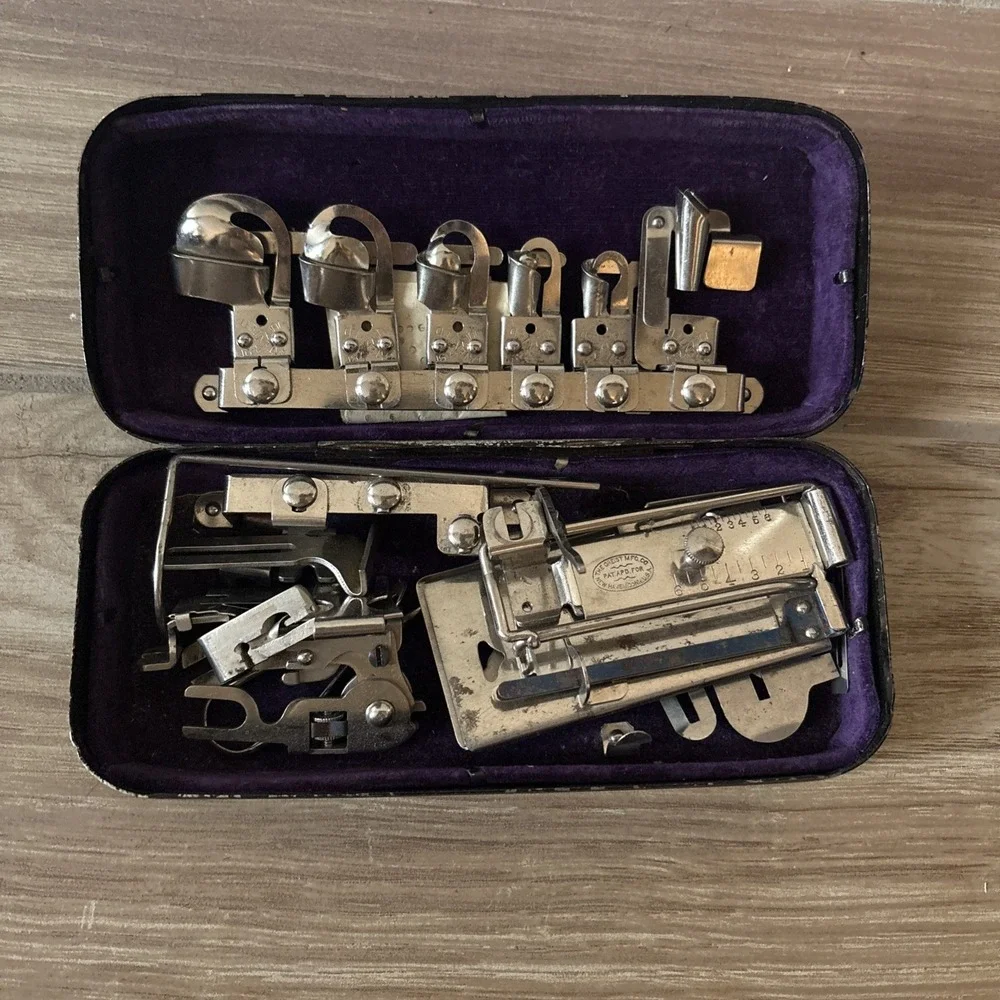 Vintage‎ Greist Attachment Sewing Machine Parts And Accessories With Metal Case